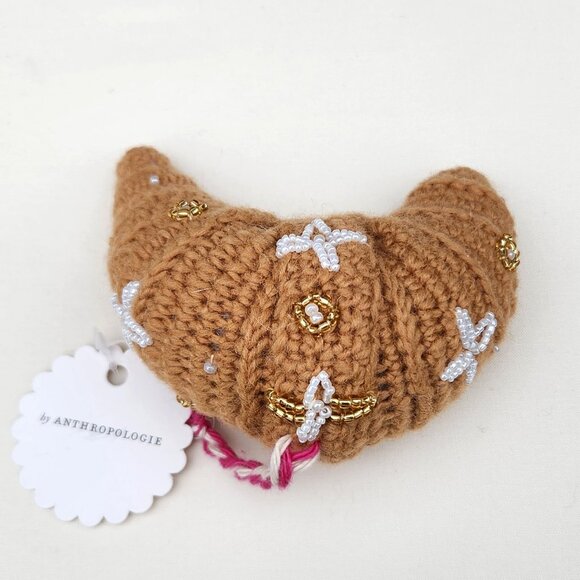 Anthropologie Crochet Croissant Ornament - New with Tag - Picture 5 of 5